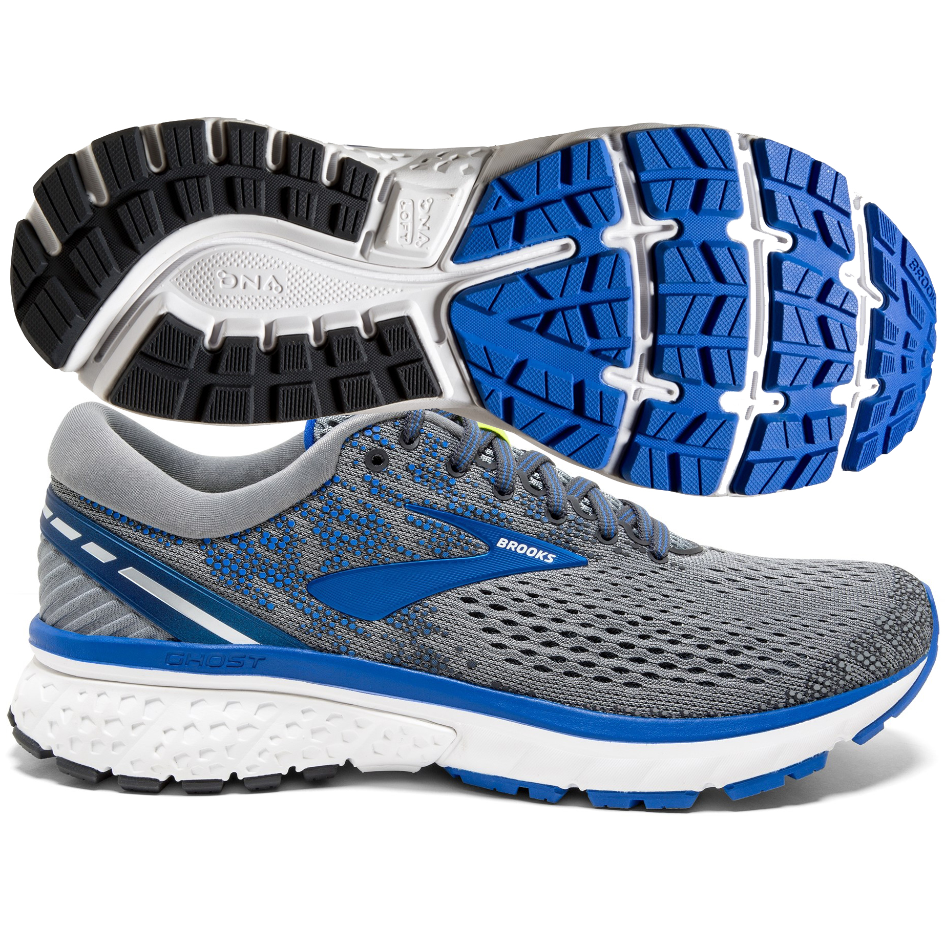 brooks ghost mens silver