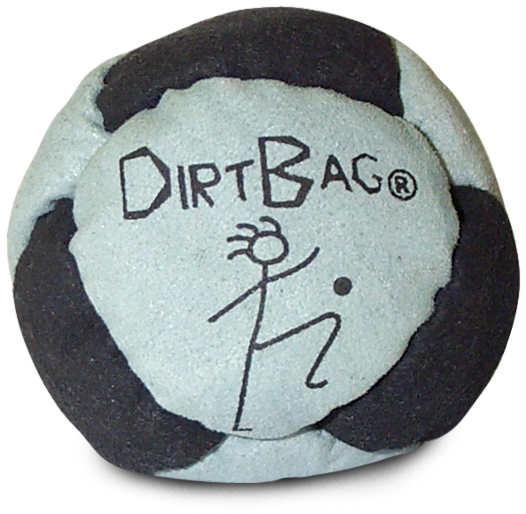 Footbag Dirtbag Hacky Sack Footbag Gris Negro Lleno de arena 