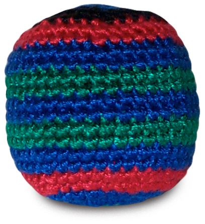 Sipa Sipa original crocheted knitted footbag hacky sack Pack of THREE 