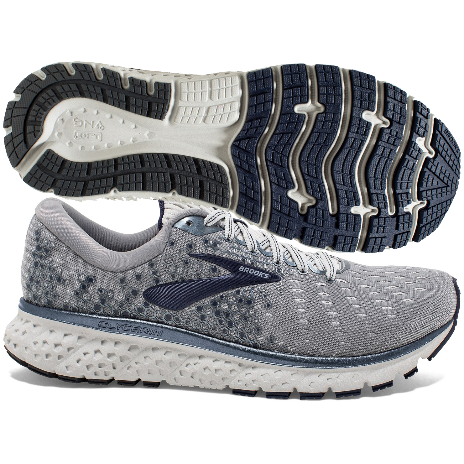 Brooks glycerin 17 uomo grigio online