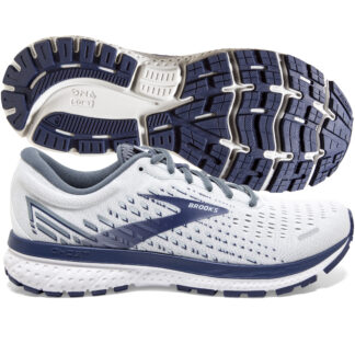 Brooks Ghost 13 Men's White/Grey/Deep Cobalt