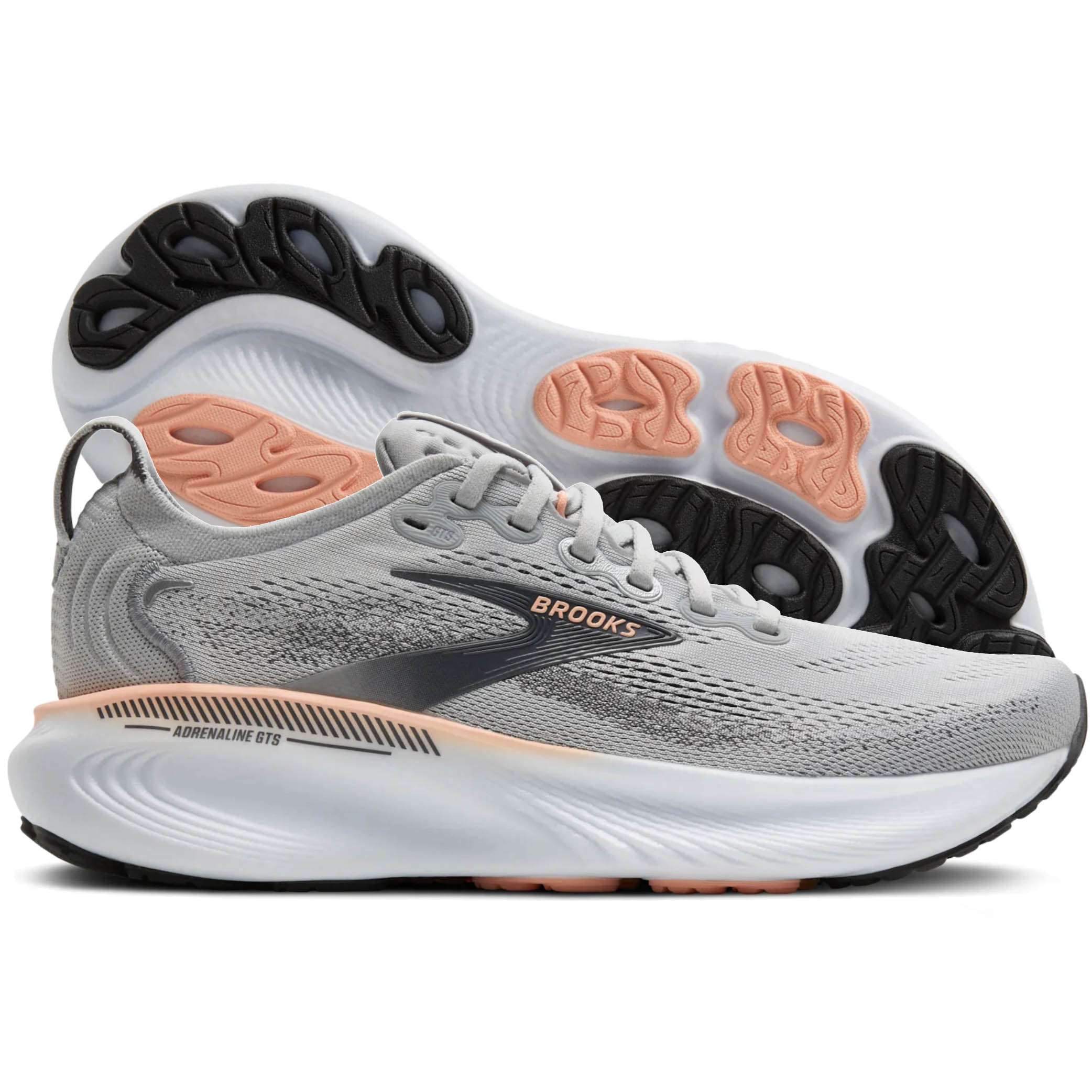 Brooks Adrenaline GTS 25 Women's Grey/Blackened Pearl/Coral