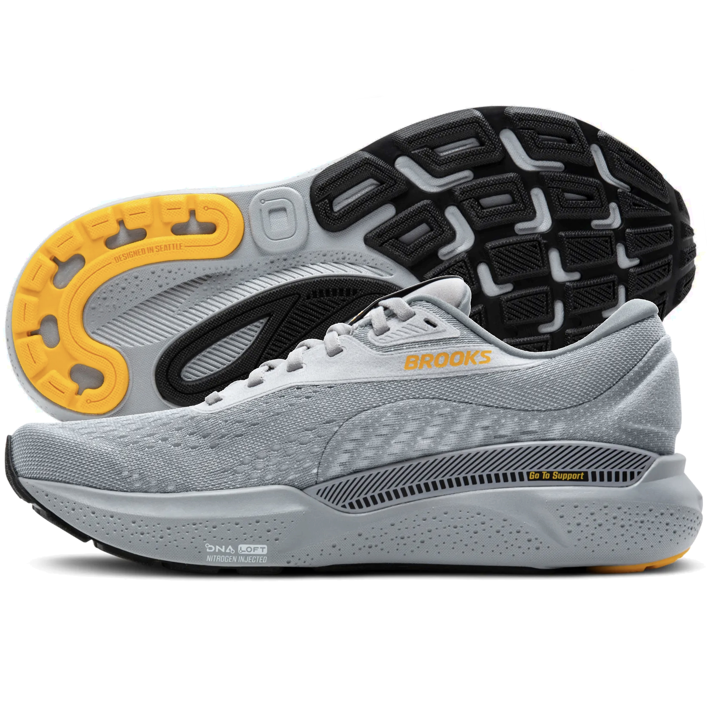 Brooks Adrenaline GTS 24 Men's Alloy/White/Gold Fusion